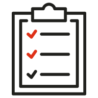 icon of a checklist on a clipboard