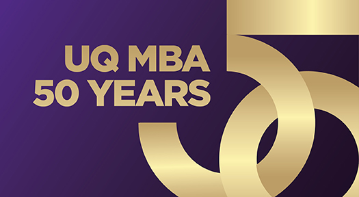 UQ MBA 50 Years graphic