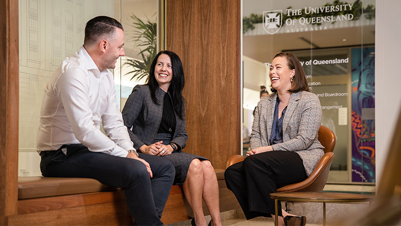 MBA Director, Nicole Hartley and MBA students