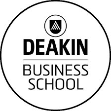 Black and white logo of the Deacon Business School