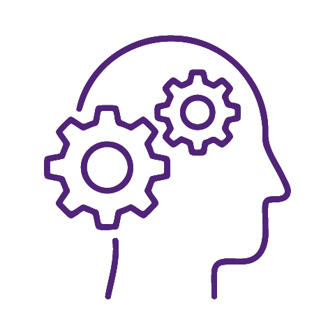 icon of a head with cogs inside