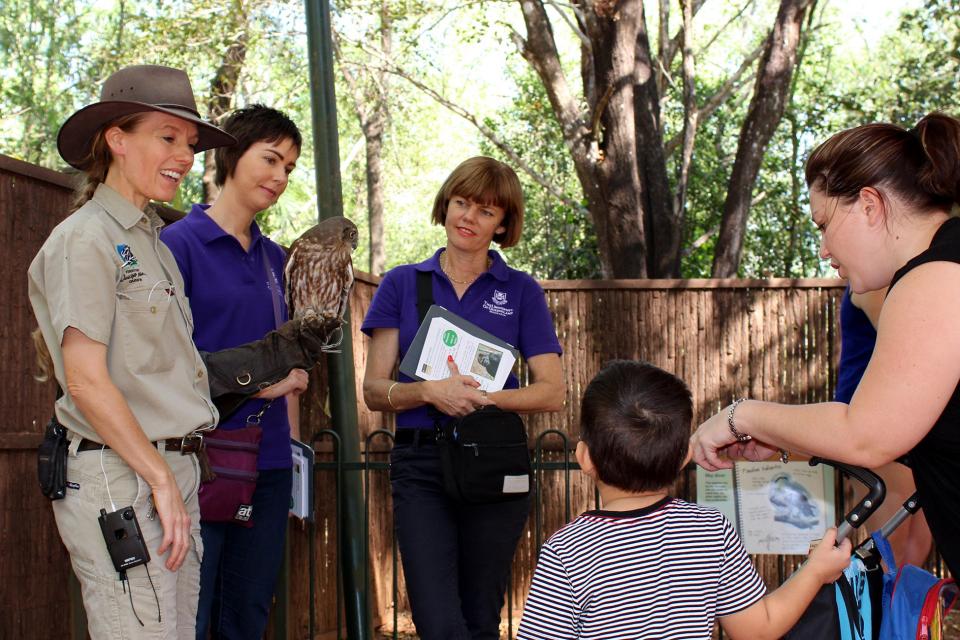 Dr Karen Hughes conducting research at Territory Wildlife Park