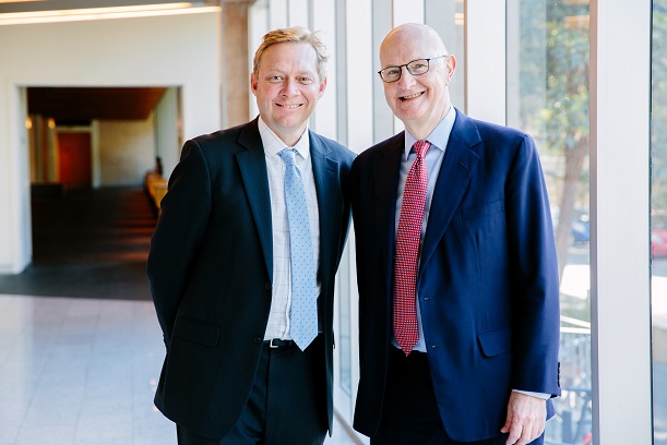 UQ Business School Dean Professor Andrew Griffiths and Malcolm Broomhead