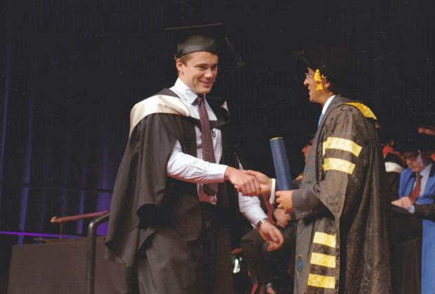 Jordan McMullen at his UQ graduation