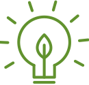 Creating sustainable ideas icon 