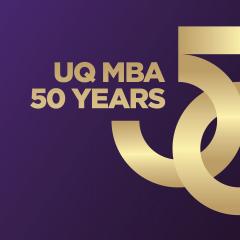 UQ MBA 50 years logo