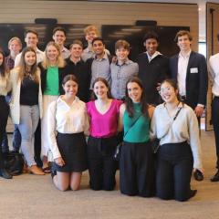 group shot of Bachelor of Advanced Business (Honours) students at KPMG