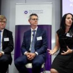 MBA Director, Nicole Hartley and fellow Business School Academics at information event 