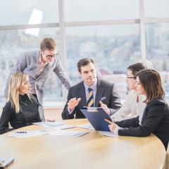 Group of people discussing