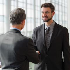 Two men shaking hands