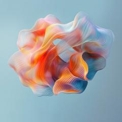 Graphic image of a brain-like structure
